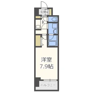コンフォリア心斎橋EAST【9階】の間取り