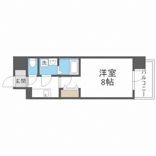 MELDIA CREST NAMBA SOL TERRACE【13階】の間取り