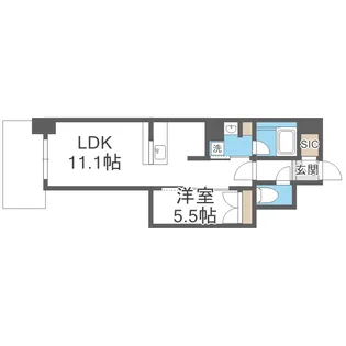 リビオメゾン新大阪【7階】の間取り