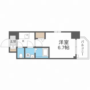 エスリード中之島ザ・コア【6階】の間取り