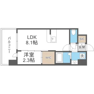 セレニテ十三ミラク【2階】の間取り