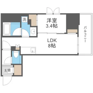 ルフォンプログレ堺筋本町タワーレジデンス【9階】の間取り