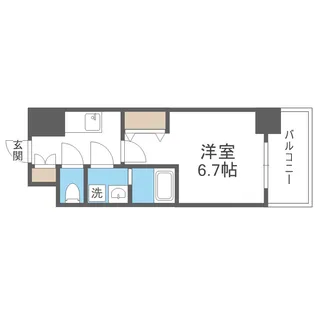 ワールドアイ難波City Gate【12階】の間取り