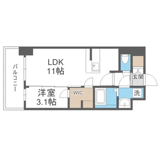 リヴェント福島野田【1102号室】の間取り
