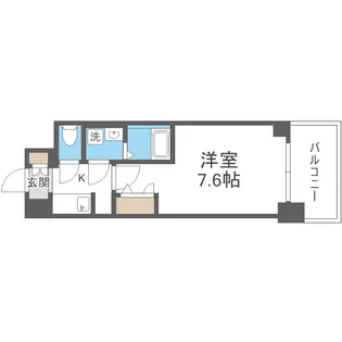 S-RESIDENCE難波大国町domina【7階】の間取り
