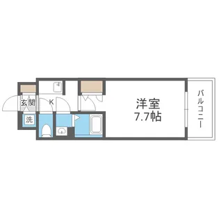 S-RESIDENCE難波大国町domina【8階】の間取り