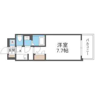 S-RESIDENCE難波大国町domina【4階】の間取り