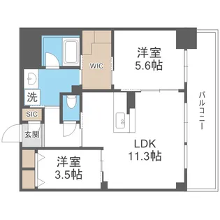 S-RESIDENCE福島diverse【4階】の間取り