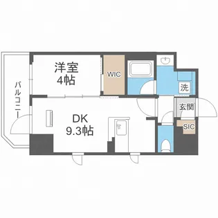 エステムコート難波サウスプレイスⅦ リアン【3階】の間取り