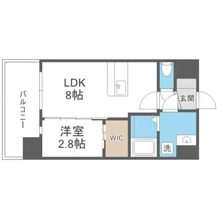 セレニテ難波ミラク弐番館【4階】の間取り