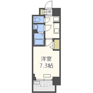 レシオス天王寺【6階】の間取り