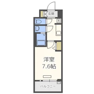プランドール江戸堀レジデンス【12階】の間取り