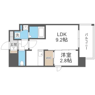 シャテーニュ上本町【4階】の間取り