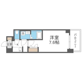 S-RESIDENCE難波大国町domina【7階】の間取り