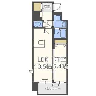 プレサンス松屋町駅前デュオ【14階】の間取り