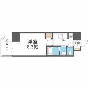 プレサンス谷町九丁目駅前【14階】の間取り