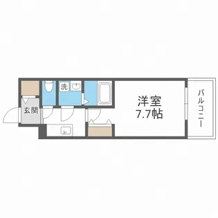 MELDIA CREST TAPP NAMBA-WEST【9階】の間取り