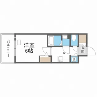 エスリード難波ザ・アーク【5階】の間取り