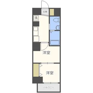 エグゼ新北野【6階】の間取り