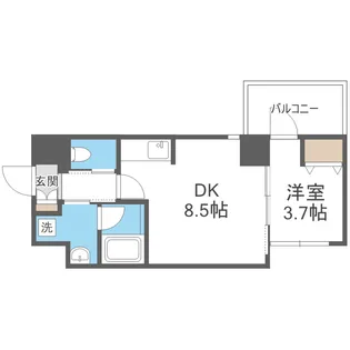 ライブガーデン新大阪【8階】の間取り