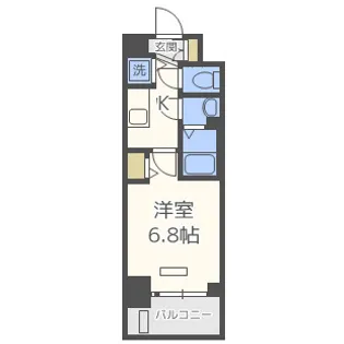 プレサンス塚本グランゲート【2階】の間取り