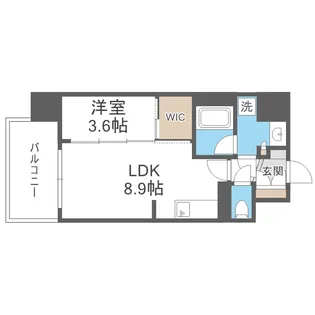 シーズンフラッツ福島【8階】の間取り