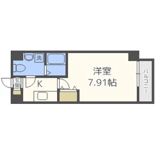 ウインズコート西梅田Ⅱ【2階】の間取り
