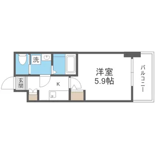 セレニテ難波ミラク参番館【9階】の間取り