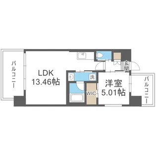 プレジオ三国ASIAN【2階】の間取り