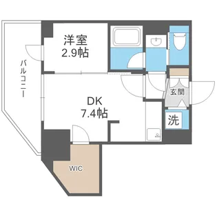 シーズンフラッツ梅田EAST【13階】の間取り