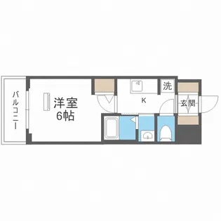 エステムコート難波サウスプレイスⅦ リアン【6階】の間取り