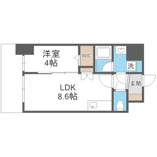 エスリードレジデンス大阪谷町ザ・マークス【10階】の間取り