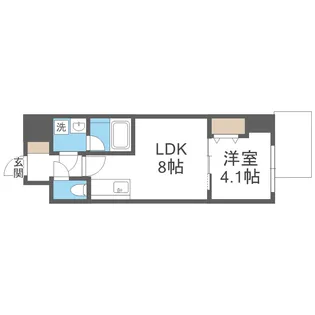 エスリードレジデンス大阪谷町ザ・マークス【2階】の間取り