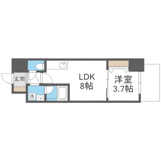 エスリードレジデンス大阪谷町ザ・マークス【7階】の間取り