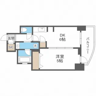 エステムコート北堀江Ⅱ【5階】の間取り