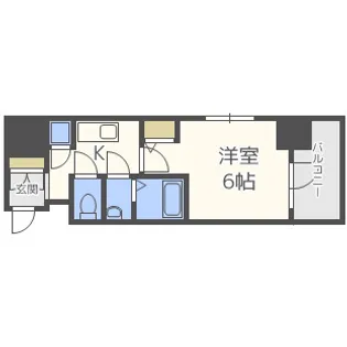 エスリード阿波座ラグジェ【12階】の間取り