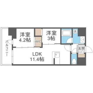 セレニテフラン梅田【4階】の間取り