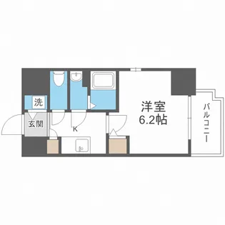 エスリード難波ザ・ゲート【8階】の間取り