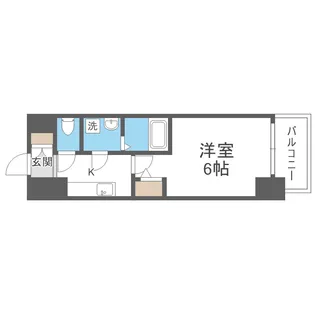 エスリード新大阪ザ・プレミアWEST【6階】の間取り