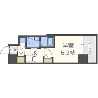 アドバンス西梅田ラシュレ【5階】の間取り