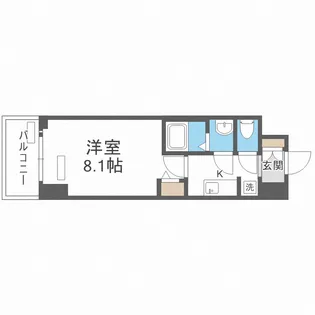 プレサンス谷町九丁目駅前【10階】の間取り