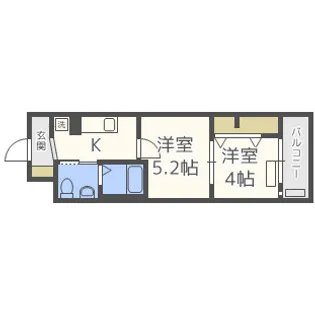 エグゼ新北野【13階】の間取り