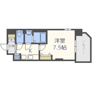 Luxe三国Ⅱ【2階】の間取り