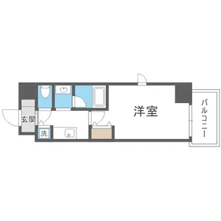 ブロード塚本駅前レジデンス【3階】の間取り