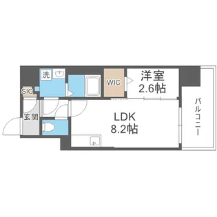 コンフォリア・リヴ南森町Ⅱ【2階】の間取り