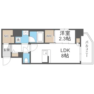 コンフォリア・リヴ新梅田【10階】の間取り