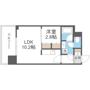 シーズンフラッツ中崎【6階】の間取り
