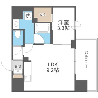 シーズンフラッツ中崎【9階】の間取り