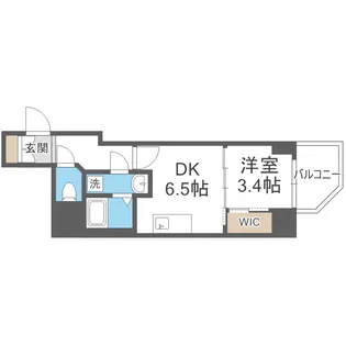 コンフォリア・リヴ谷町九丁目ソルテラス【11階】の間取り