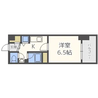 アスヴェル阿波座BLUE EARTH【9階】の間取り